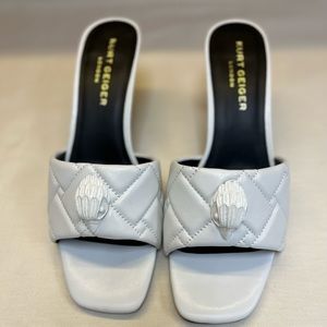 Kurt Geiger White Quilted Heels